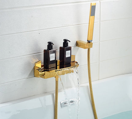 Modern Shiny Gold Bath Mixer #202339