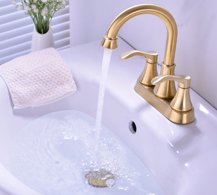 Modern Brushed Gold Basin Mixer #202345