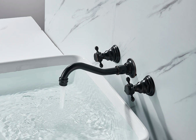Oil Rubbed Wall Mount Mixer 3 Piece #202358