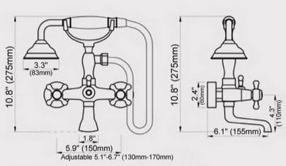 Brass Bath Mixer #20175
