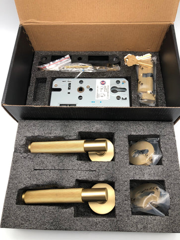 Brushed Gold Door Handle #202344