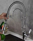 Chrome Single Ceramic Lever Kitchen Mixer with Extending Nozzle #202659