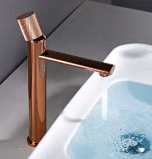 Rose Gold Tall Basin Mixer #202398