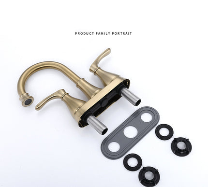Modern Brushed Gold Basin Mixer #202345