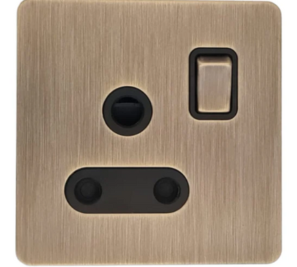 Brushed Brass SA Socket - 3 point