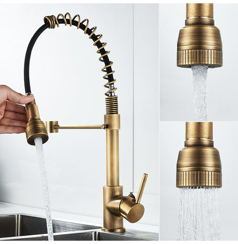 Brass Kitchen Spring Mixer #202352