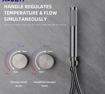 Gunmetal Grey Concealed Shower Mixer #202421