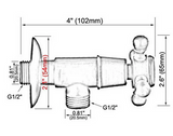 Shiny Gold Angle Valve #202350