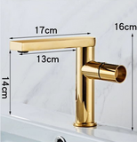 Small Shiny Gold Basin Mixer #202353