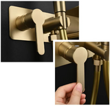 Brushed Gold Bidet with Toilet Roll Holder #202522