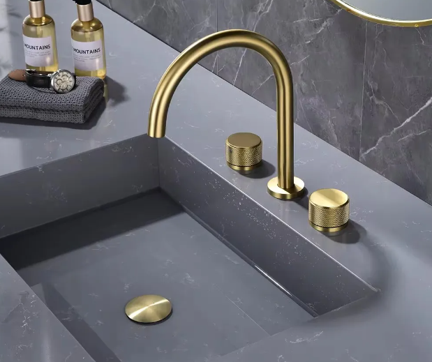 Brushed Gold Basin/Bath Mixer #202436