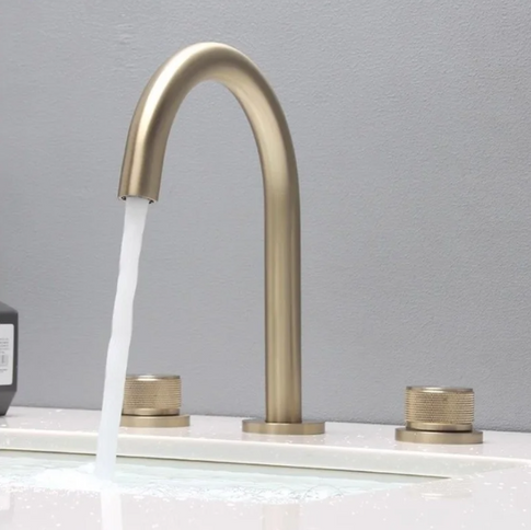 Brushed Gold Basin/Bath Mixer #202436