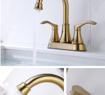 Modern Brushed Gold Basin Mixer #202345