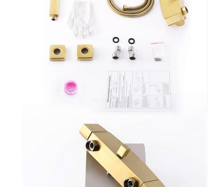 Modern Shiny Gold Bath Mixer #202339