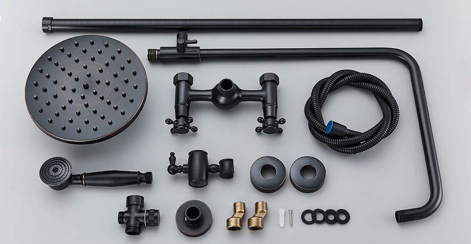 Oil Rubbed Black Antique Wall Mounted Shower  #201718