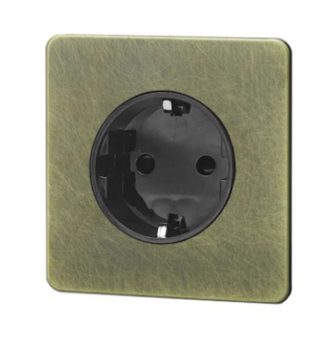 Brushed Brass EU Socket