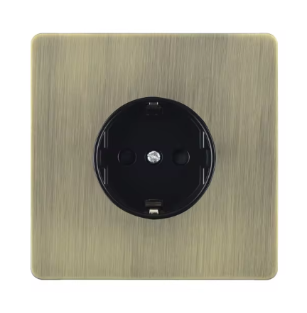 Brushed Brass EU Socket