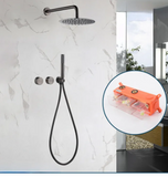 Gunmetal Grey Modern Concealed Shower with Hand Shower #202404