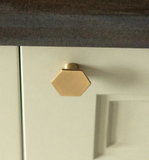 Brushed gold slim hexagon style handle #202336