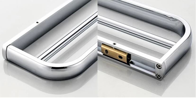 Chrome Modern Double Towel Rail #202354