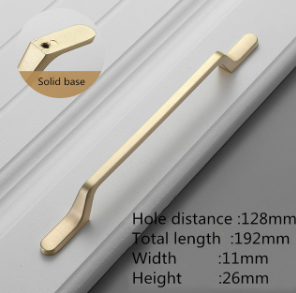 Brushed gold long handle #202337