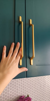 Brushed gold long handle #202337