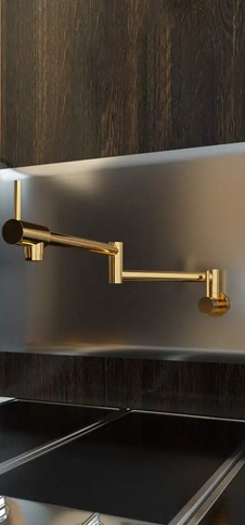 Modern Shiny Gold Pot Filler #202422
