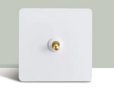 Classic White with brass toggles