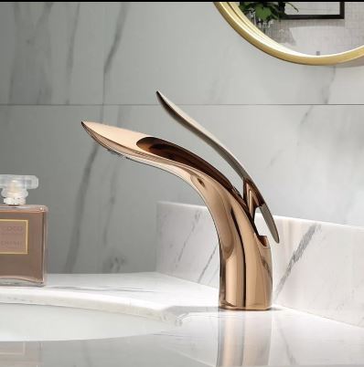 Rose Gold Modern Sleek leaf Mixer #2010002