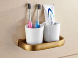 Brass Modern Double Toothbrush Holder #201937