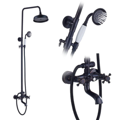 Oil Rubbed Black Antique Wall Mounted Rainfall Shower #201878