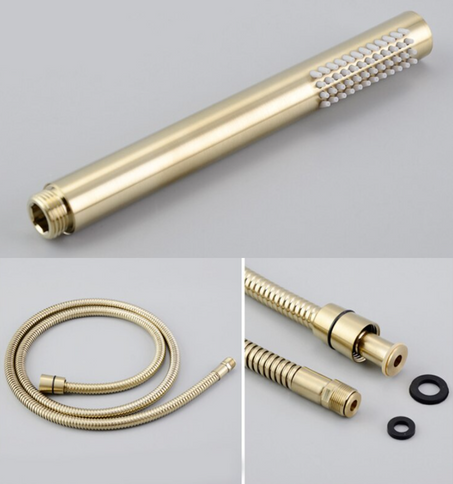 Brushed Gold Modern Bath Mixer with Hand Shower #201868