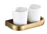 Brass Modern Double Toothbrush Holder #201937