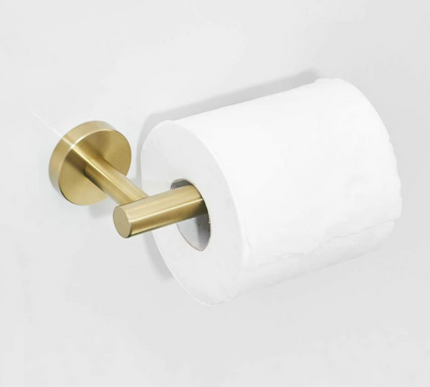 Brushed Gold Minimal Toilet Roll Holder #201865