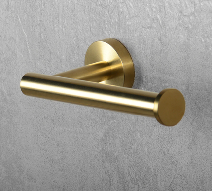 Brushed Gold Minimal Toilet Roll Holder #201865