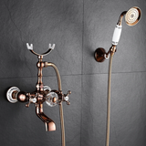 Rose Gold Bath Mixer with Crystal Diverter #201959
