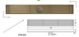 Dark Brushed Brass Linear Shower Trap 60cm #201877