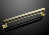Brushed Gold Angular Bar Double Towel Rail #201863