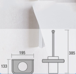 Rose Gold Modern Toilet Brush Holder #201933