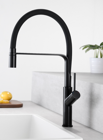 Matt Black Pull Out Kitchen Mixer #201799