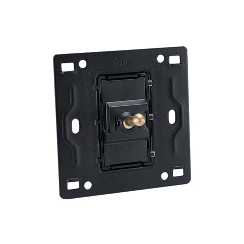 Elegant Grey 1 Gang Brass Toggle Switch