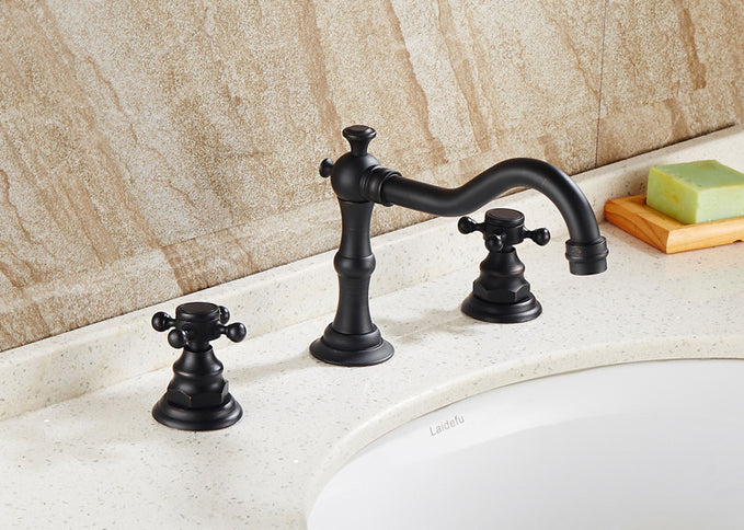 Oil Rubbed Antique  Basin/Bath 3 Hole Mixer #201734