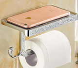 Chrome Embossed Toilet Roll Holder #201814