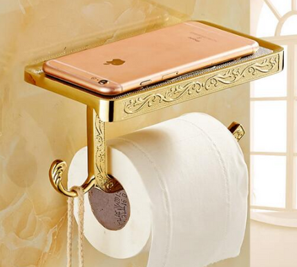 Gold Embossed Toilet Roll Holder #201815