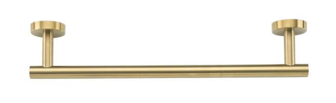Brushed Gold Minimal Single Towel Rail #201864