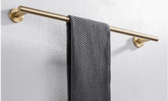 Brushed Gold Minimal Single Towel Rail #201864