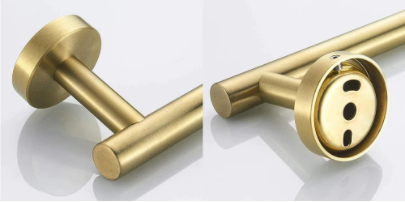 Brushed Gold Minimal Single Towel Rail #201864