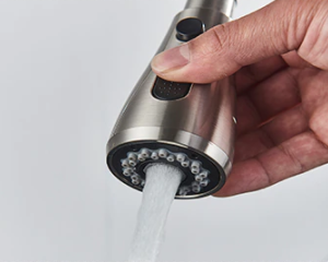 Brushed Nickel Dual Sprayer Kitchen Mixer #201946