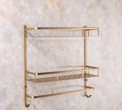 Brass Double Storage Basket #20105
