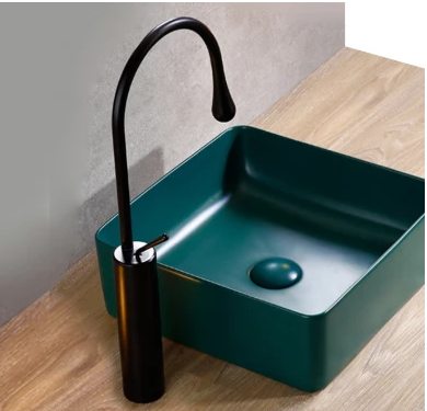 Black Teardrop Tall Basin Mixer #1702
